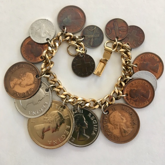 Jewelry - VTG Queen Elizabeth II South Africa Coin Bracelet